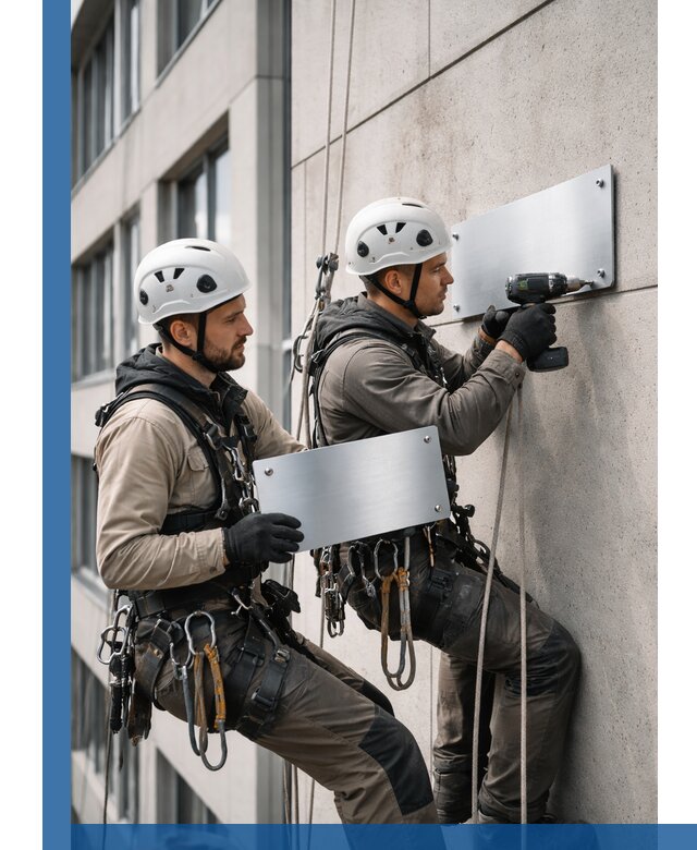 Монтаж табличек и указателей в Невинномысске для зданий и сооружений