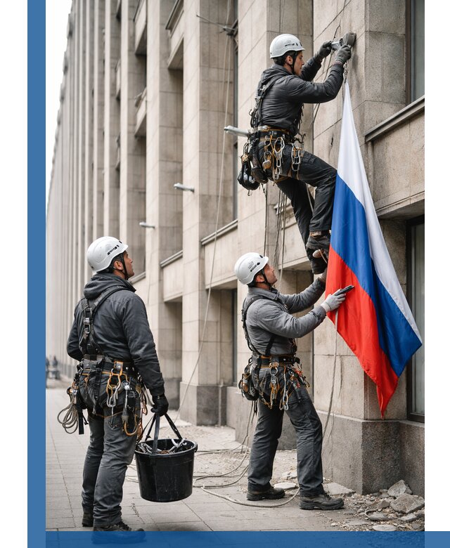 Профессиональная установка флагов на фасаде в Невинномысске