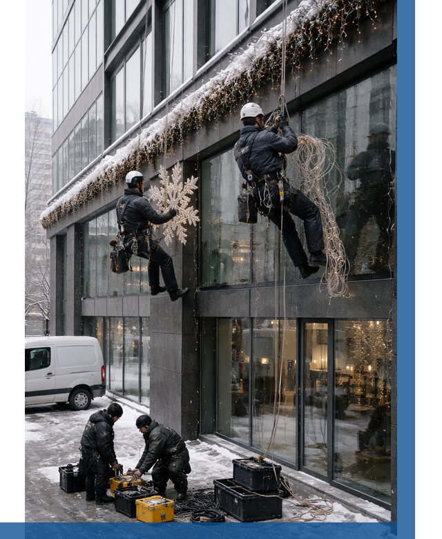 Демонтаж новогоднего оформления в Невинномысске от 5626 р. | ВЫСОТНИК-Нвн