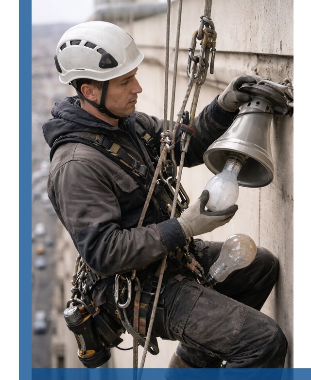 Замена ламп на высоте в Невинномысске профессионально и быстро