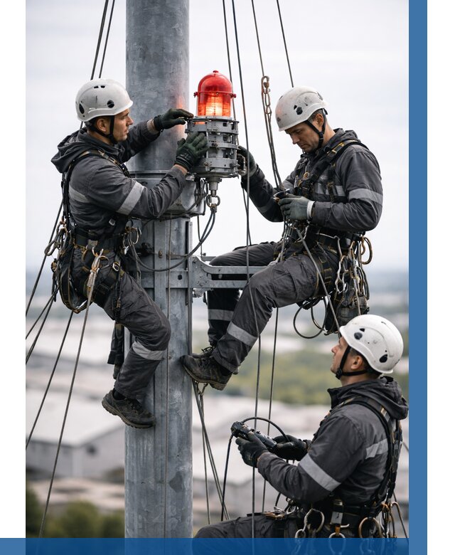 Монтаж заградительных огней в Невинномысске от 8695 р. | ВЫСОТНИК-Нвн