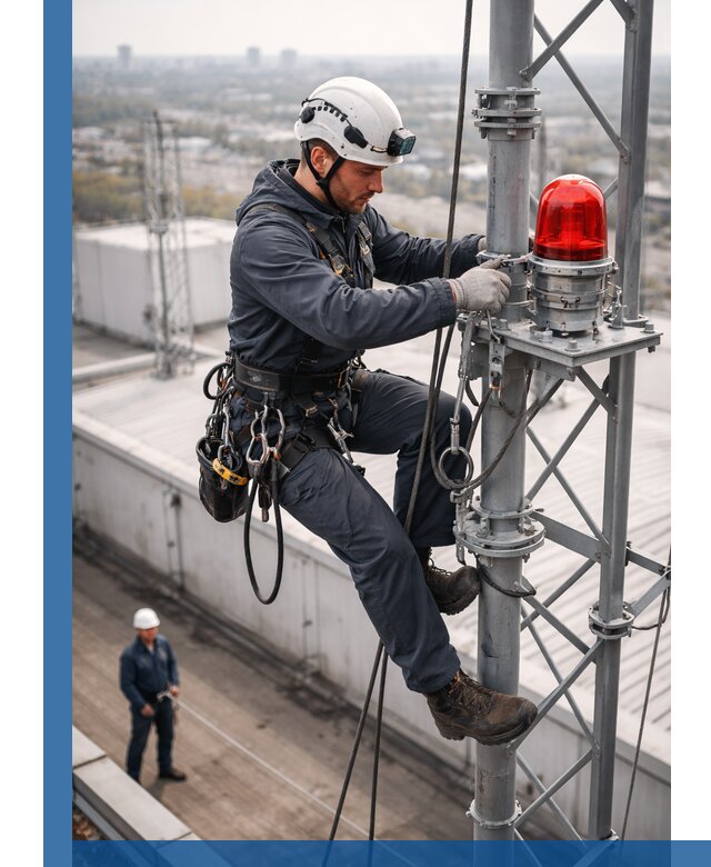 Монтаж заградительных огней и обслуживание объектов в Невинномысске