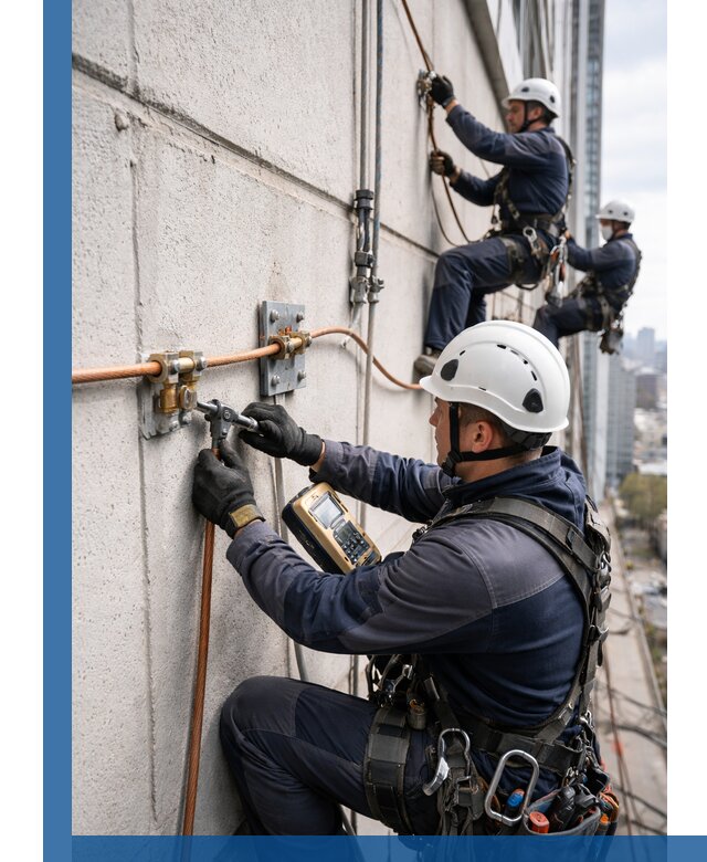 Монтаж системы заземления здания и молниезащиты в Невинномысске