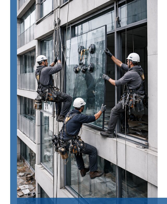 Фасадное остекление и монтаж витражей зданий в Невинномысске под ключ