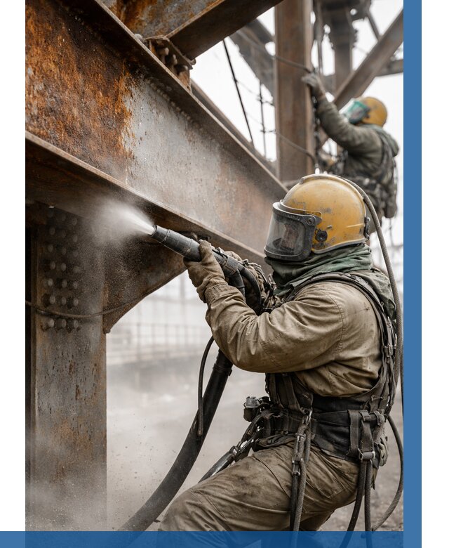 Пескоструйная очистка металлоконструкций в Невинномысске по 614 р. ВЫСОТНИК-Нвн