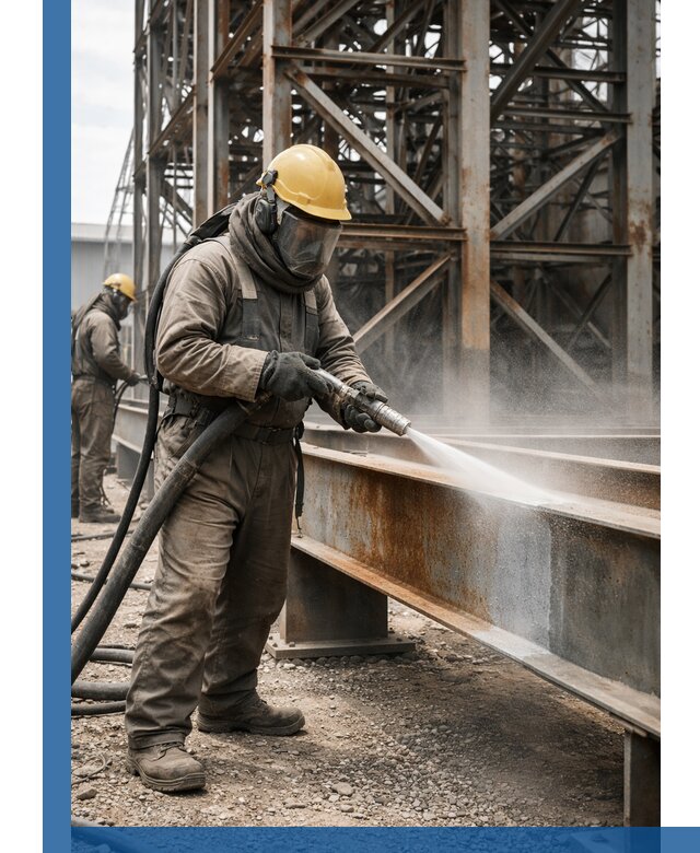 Пескоструйная очистка металлоконструкций в Невинномысске промышленная