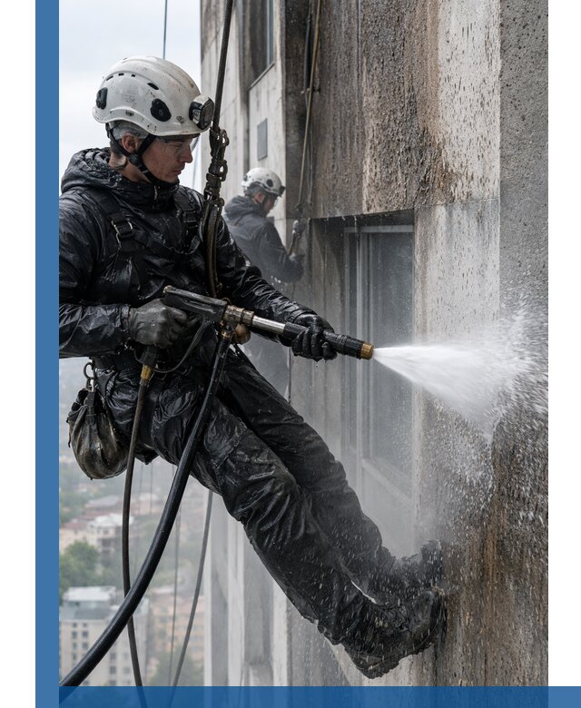 Гидроструйная очистка фасадов и конструкций в Невинномысске