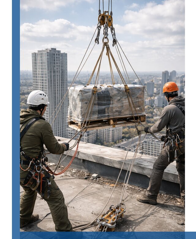 Подъем и монтаж крупногабаритных грузов на крышу в Невинномысске