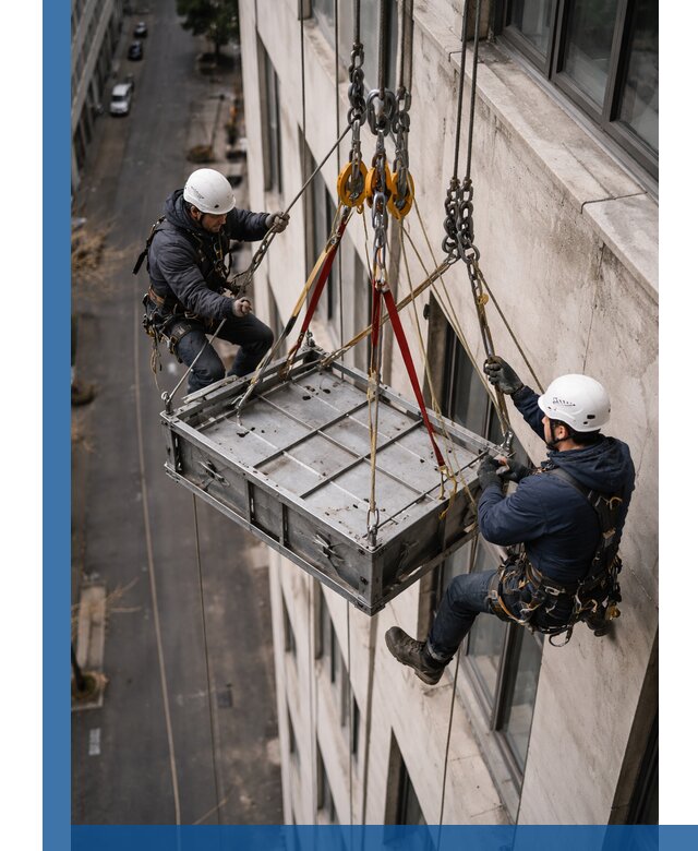 Спуск и подъем грузов по фасаду в Невинномысске для зданий