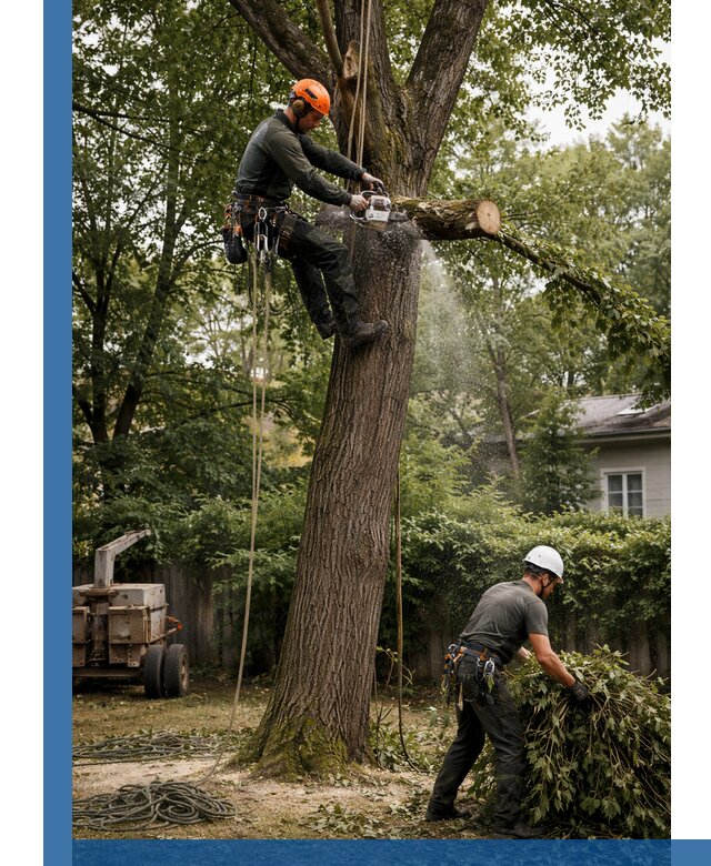 Кронирование деревьев в Невинномысске, безопасная высотная обрезка