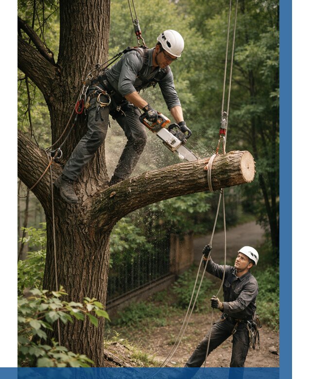 Спил деревьев альпинистами в Невинномысске от 8183 р. | ВЫСОТНИК-Нвн