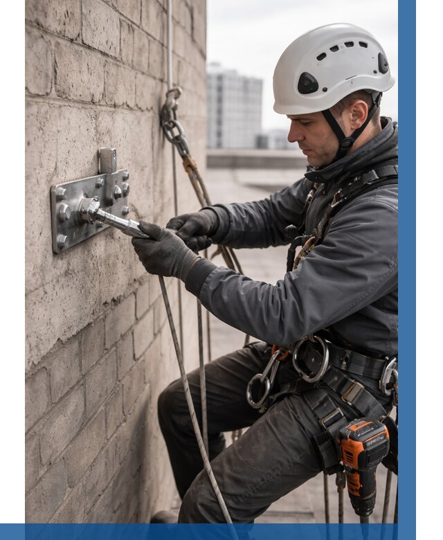 Установка анкерных точек в Невинномысске от 3580 р. | ВЫСОТНИК-Нвн