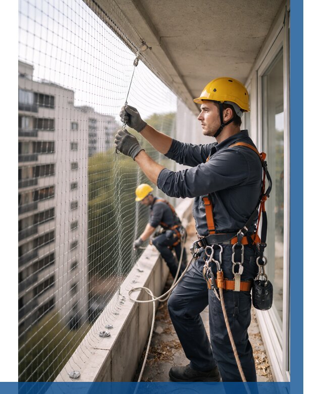 Монтаж сетки от птиц в Невинномысске от 4603 р. | ВЫСОТНИК-Нвн