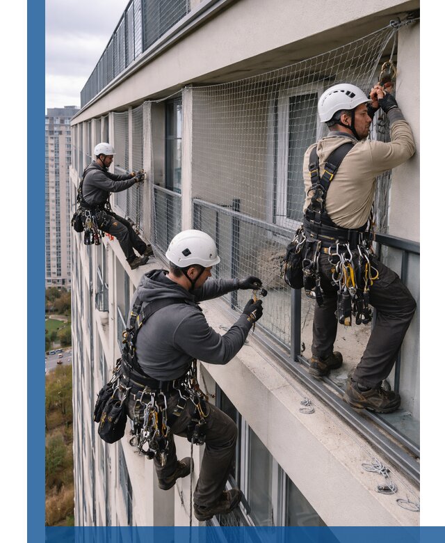 Профессиональный монтаж защитной сетки от птиц в Невинномысске